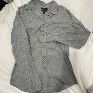 Jcrew Perfect Fit Polka Dot Blue button down